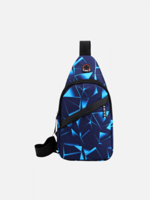 Geometric blue bag